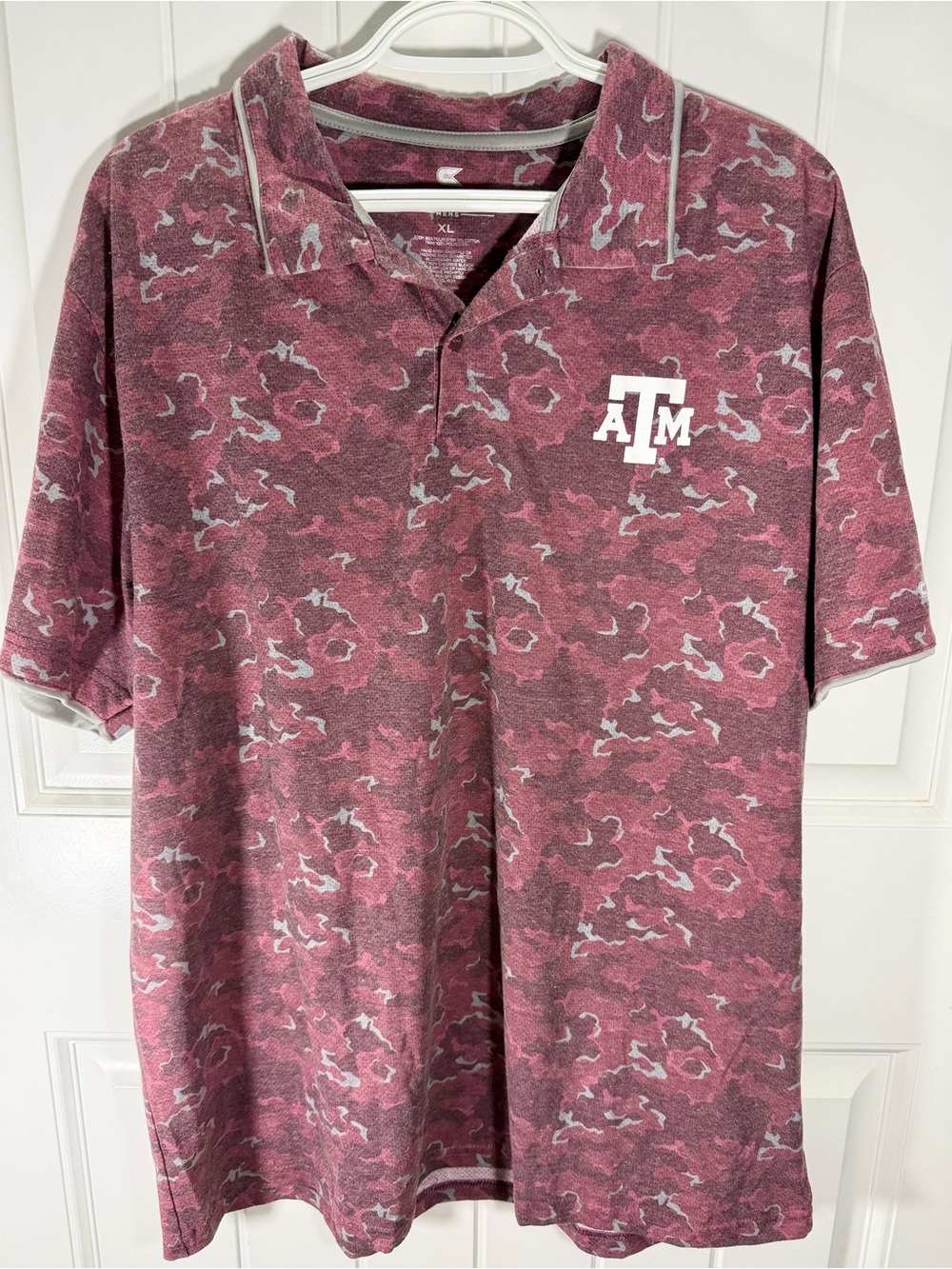 Colosseum Texas A&M Aggies Maroon Camo Polo XL